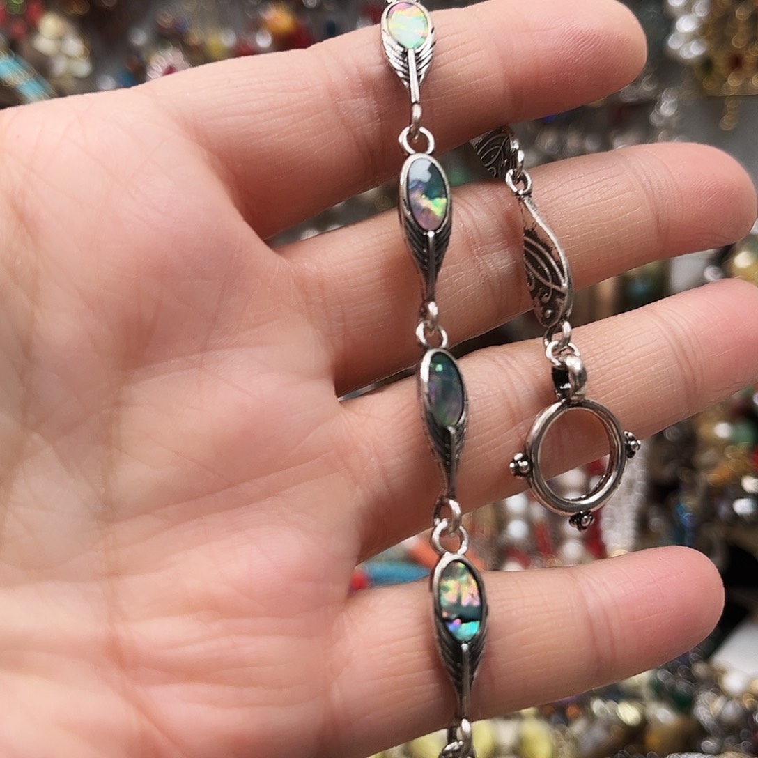 锌合金复古银手链