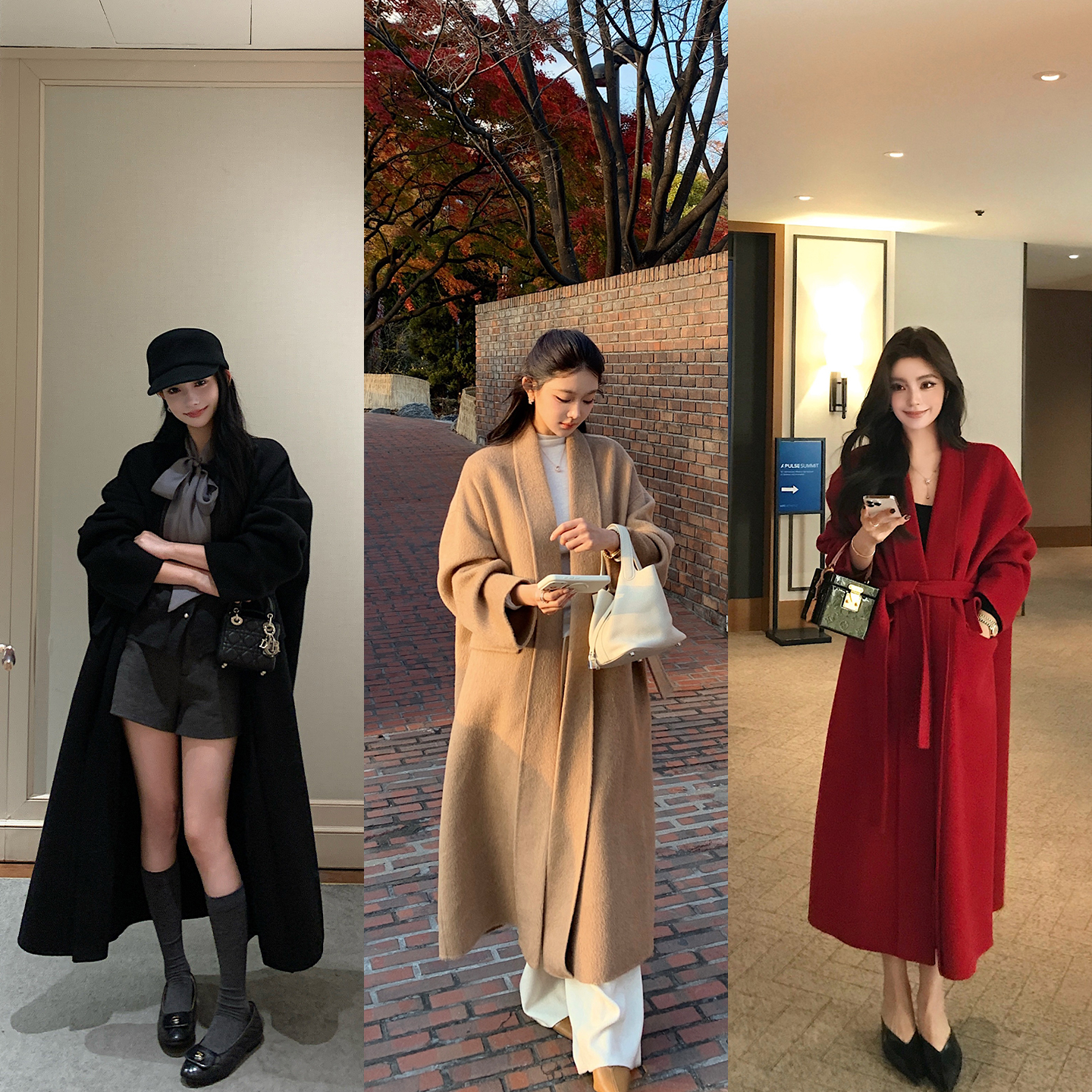 “Paris时装周大衣”驼绒羊毛/羊绒羊毛 重磅气质高级感阔系大衣