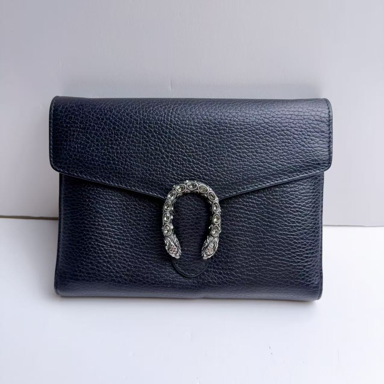 95新 GUCCI/古驰 古驰黑色钻扣酒神woc斜挎包