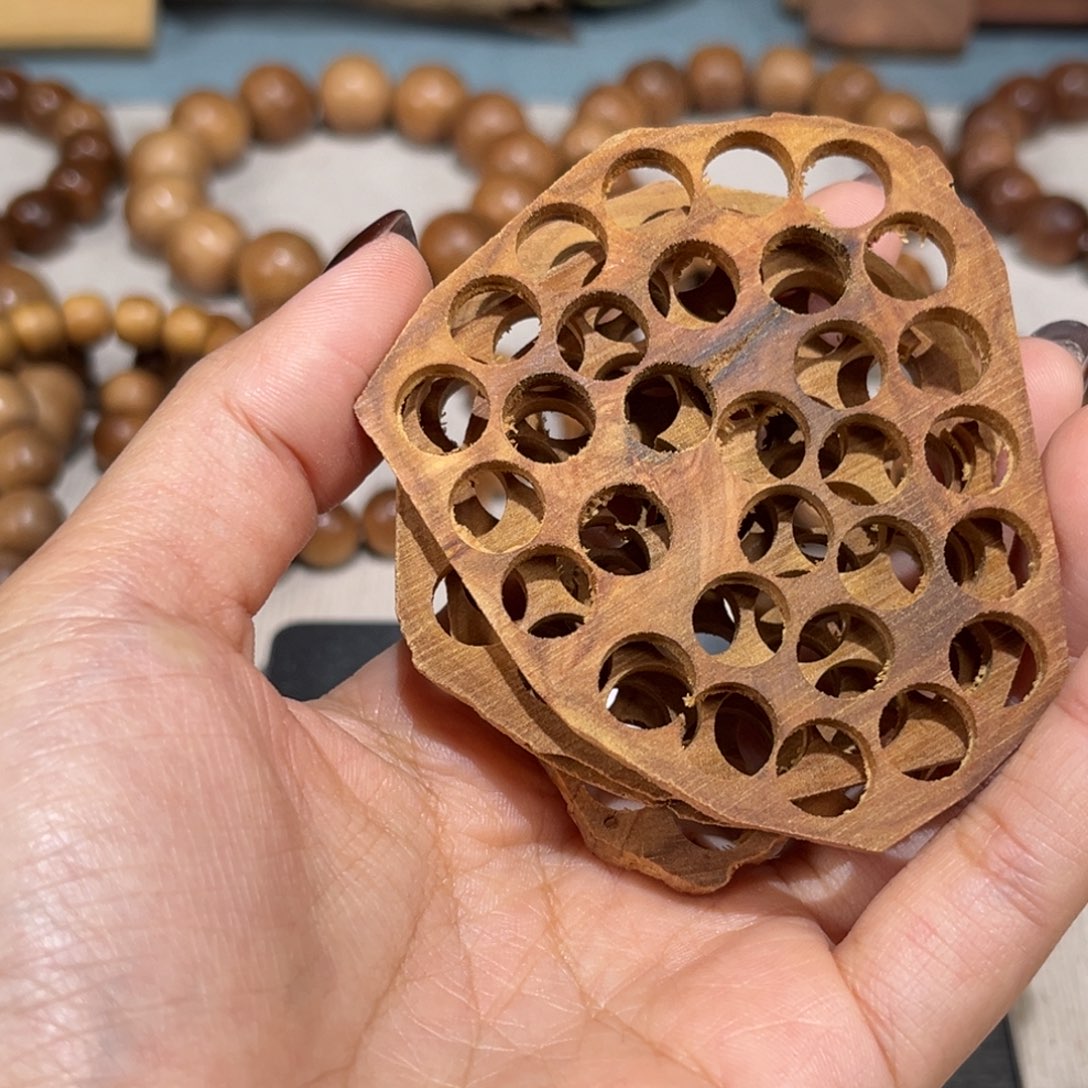 用***4檀香木手串/手链檀香藕片4片装