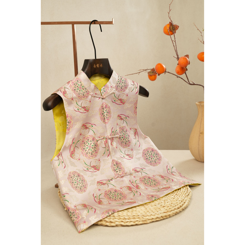 【敦煌飞天兔】新中式双面穿优雅轻奢气质开衫马甲V24H0773