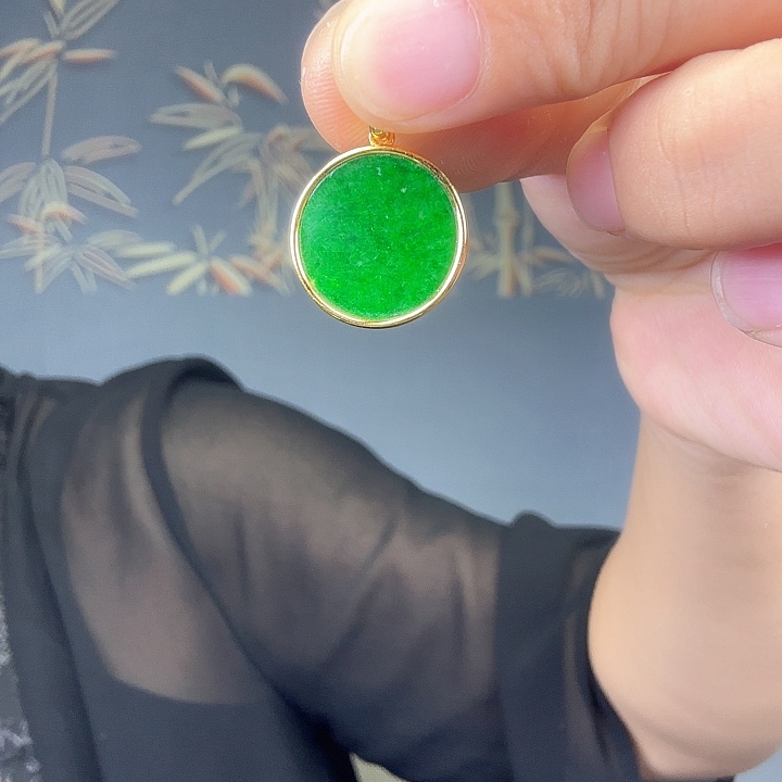 *****翡翠银S925镶嵌吊坠(不含链)