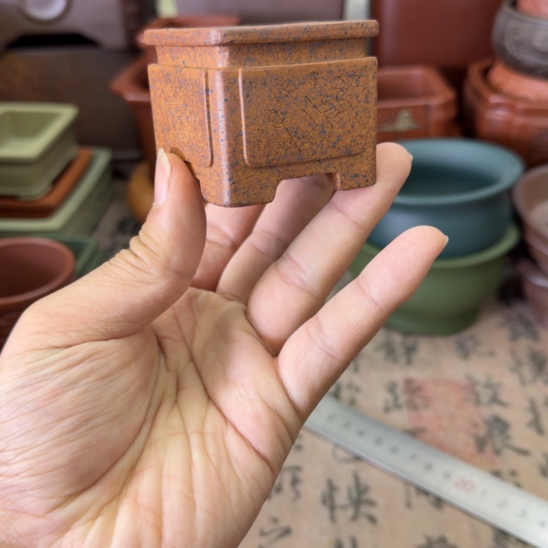 紫砂花盆宜兴紫砂正品4x3.5