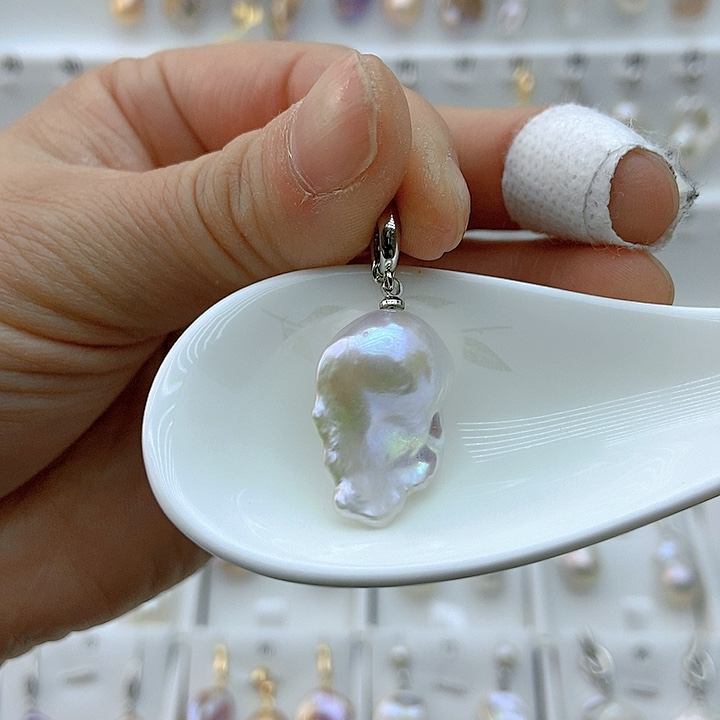 淡水珍珠颈饰银S925镶嵌