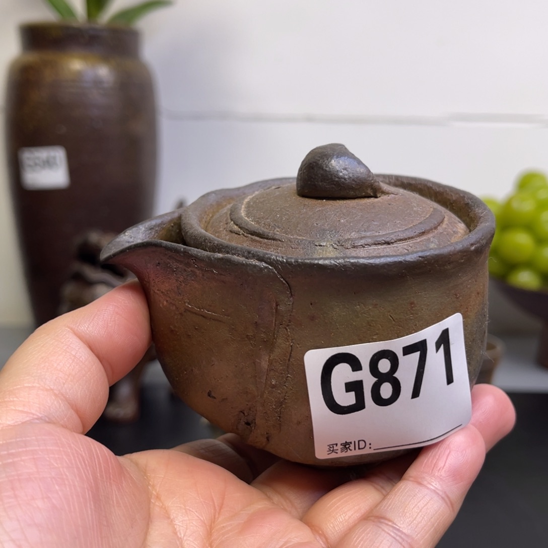 备前烧作品 松岛弘一点窑裂