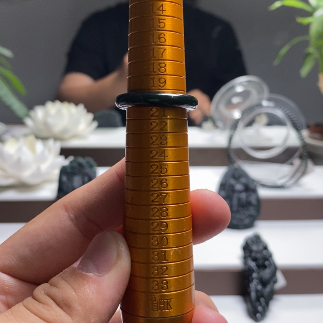 定制翡翠未镶嵌天然A货墨翠戒圈