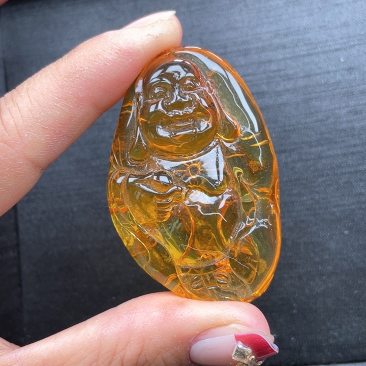 蜜蜡裸石未镶嵌蜜蜡吊坠