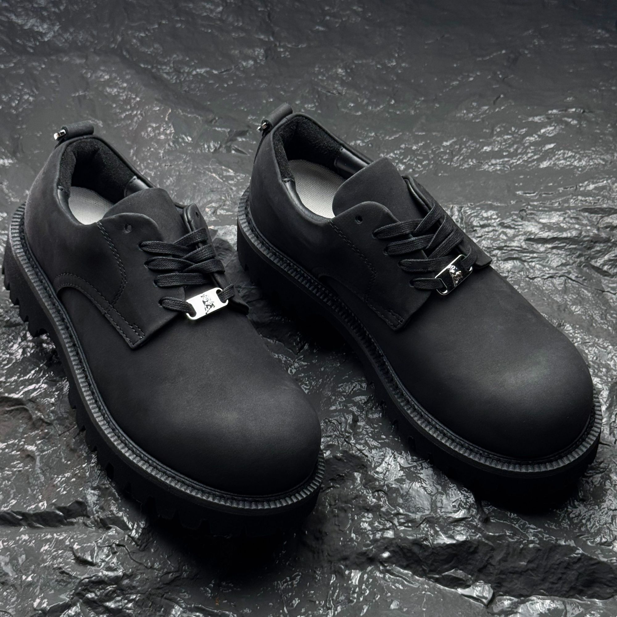 米奇大头德比鞋黑色男士真皮百搭牛皮休闲大头鞋鞋子男款