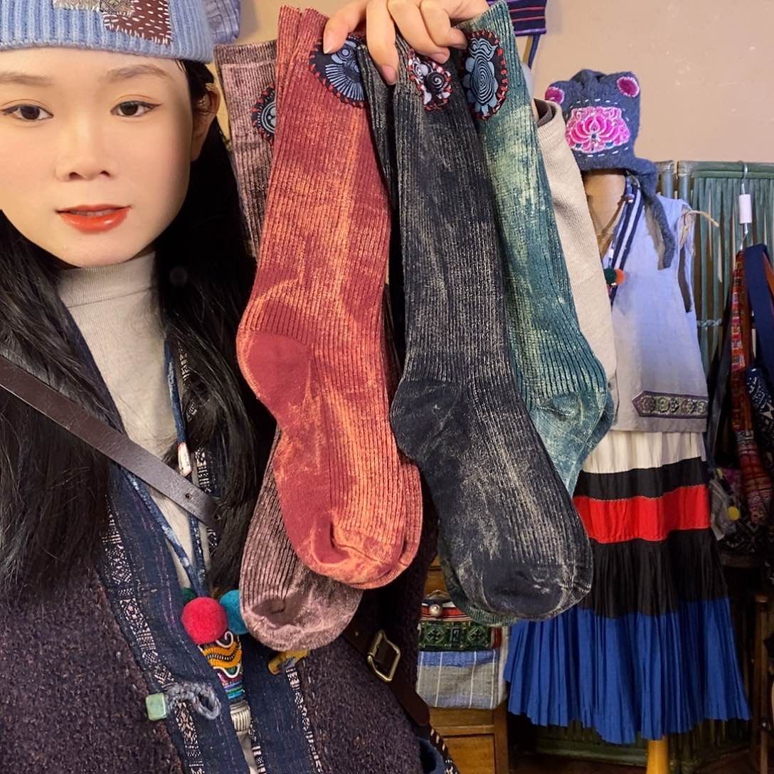 织绣君*手工制作袜子