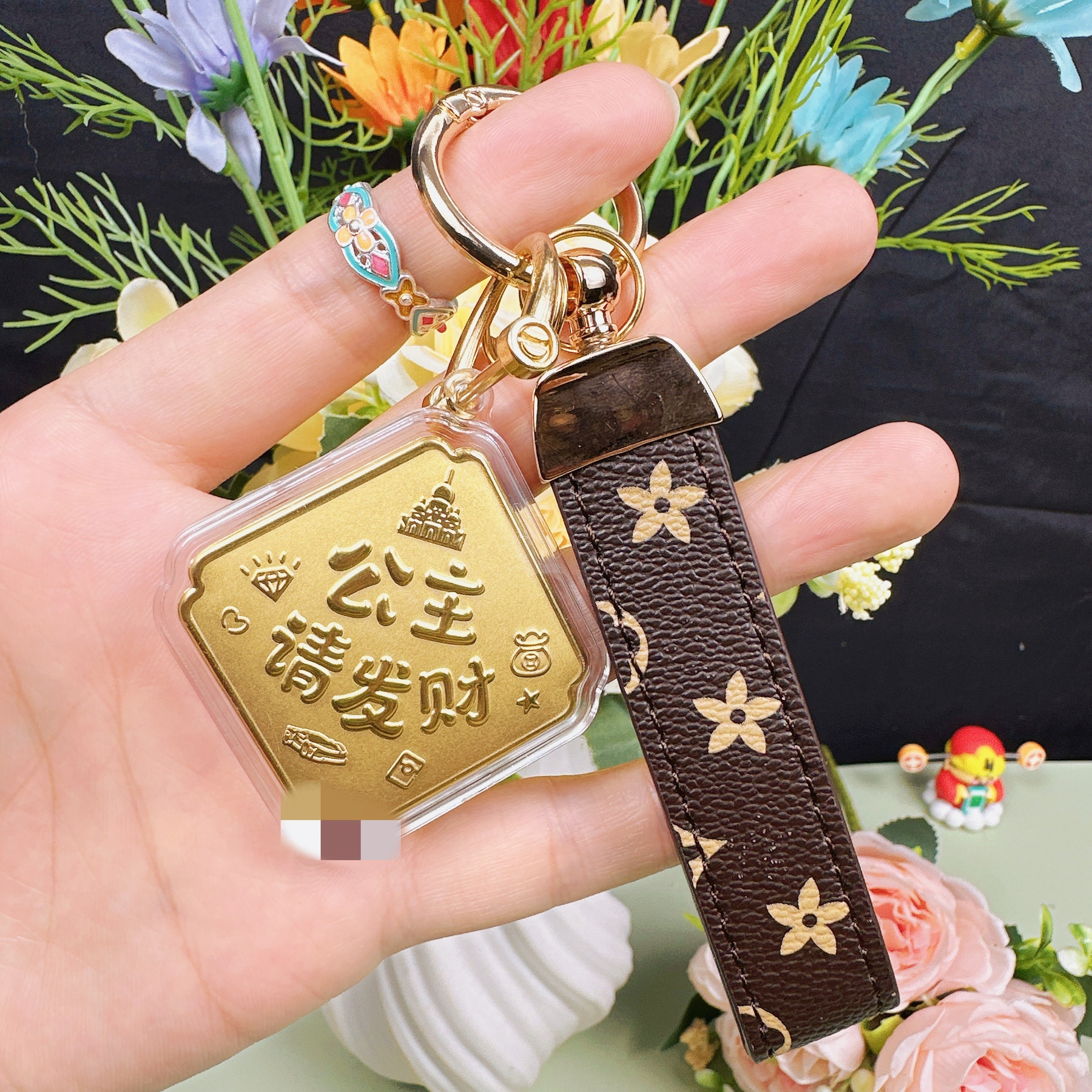 公主请发财挂件 爆款 包包挂件 钥匙扣 手机挂件 可爱卡通挂件