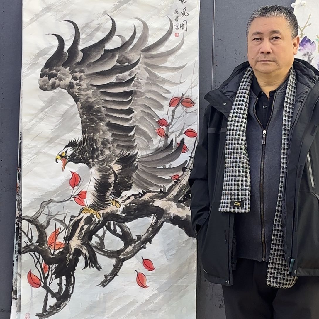 南***庐国画刘峰四尺作品艺