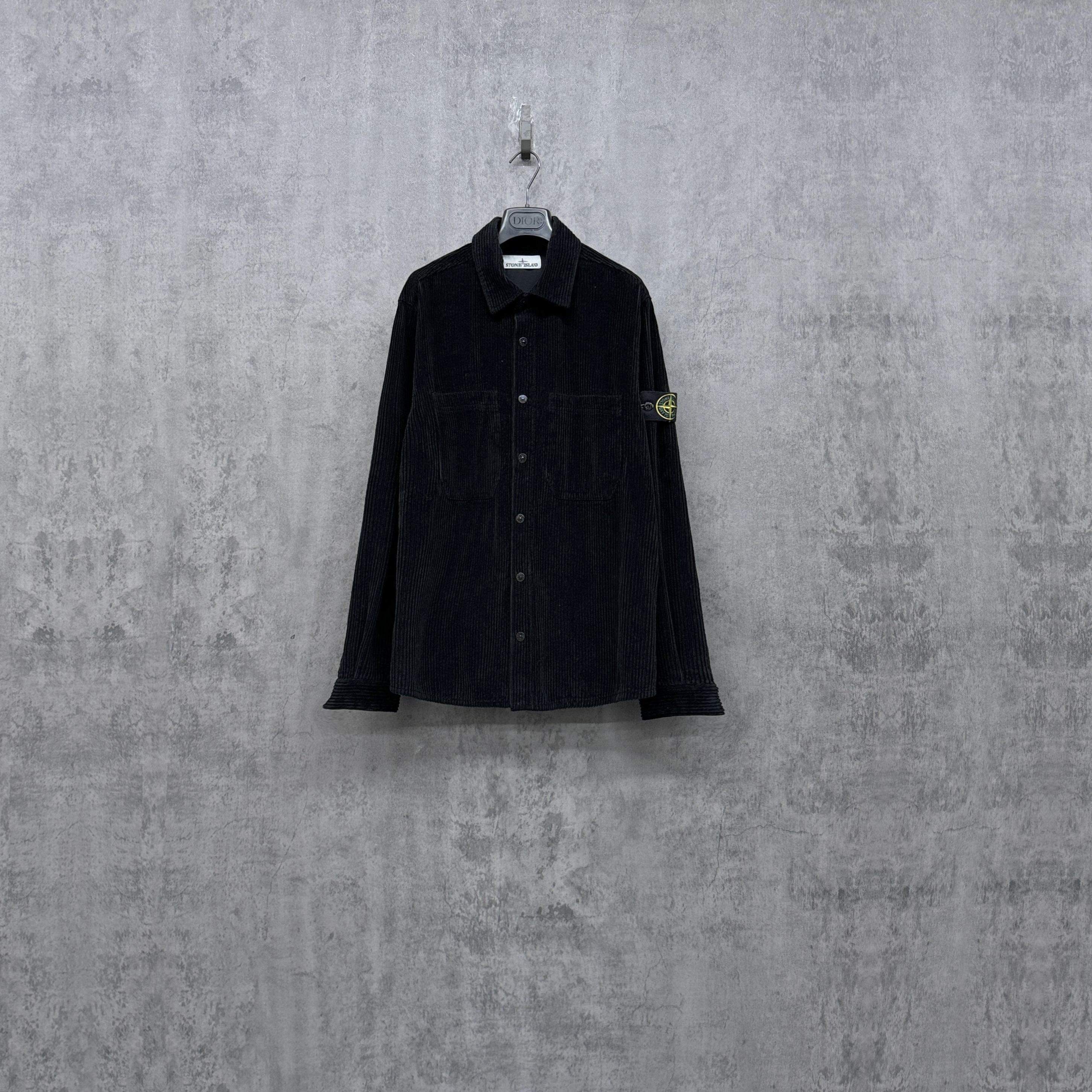 99新 STONE ISLAND 石头岛新款灯芯绒刺绣Logo排扣夹克/SK333/L码