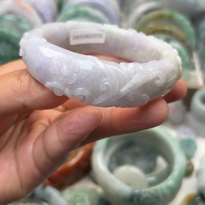 翡翠未镶嵌手镯55圈208