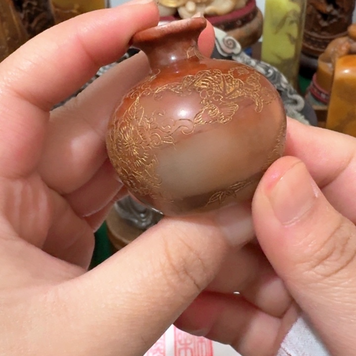 石材夹*粉手工艺品