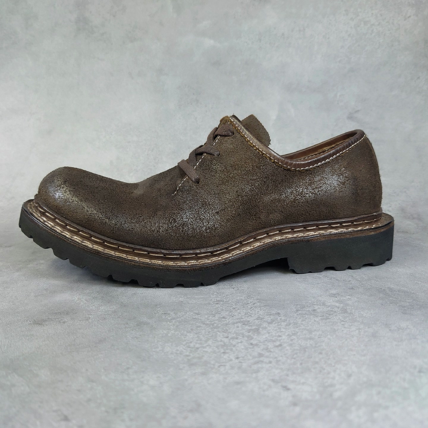 帕克黑豹双缝线反绒马皮水洗做旧手工复古棕色休闲皮鞋沙漠皮鞋