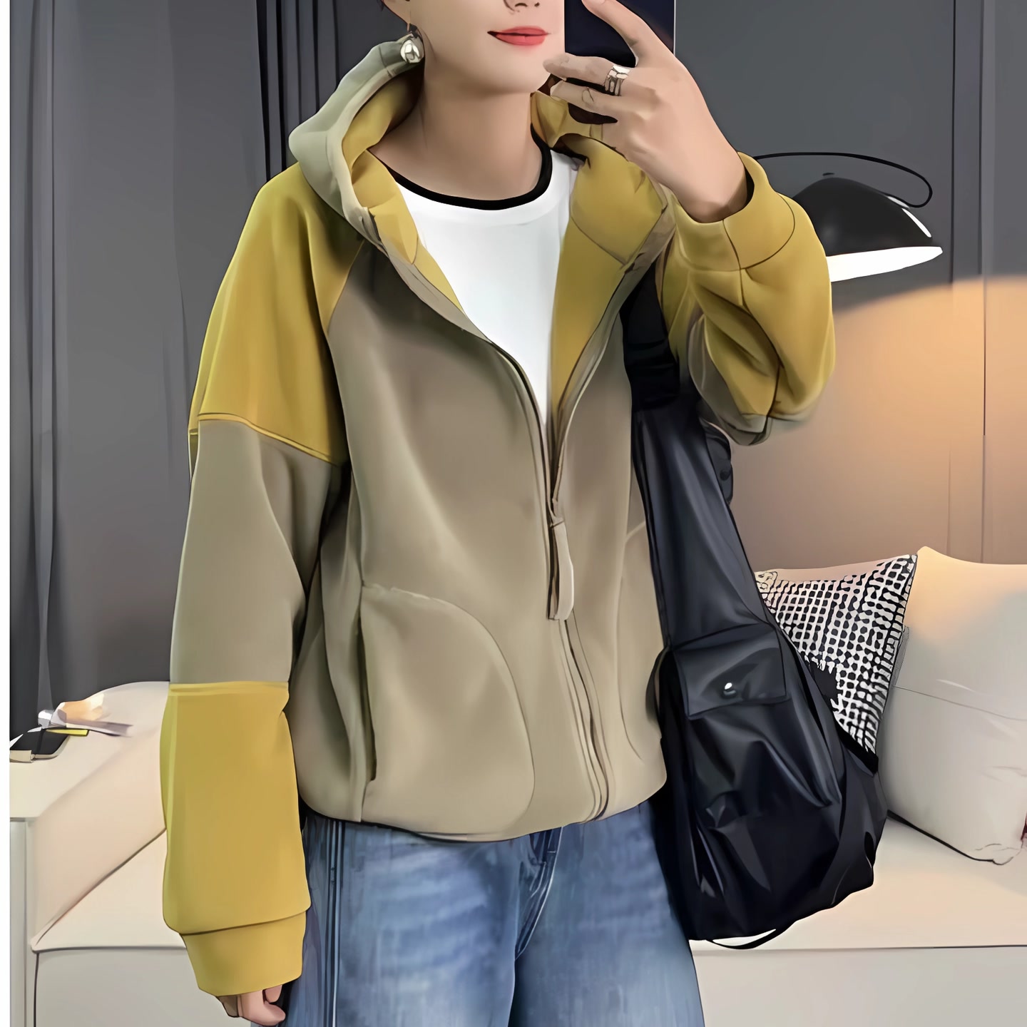 19239新款加厚休闲卫衣外套百搭显瘦