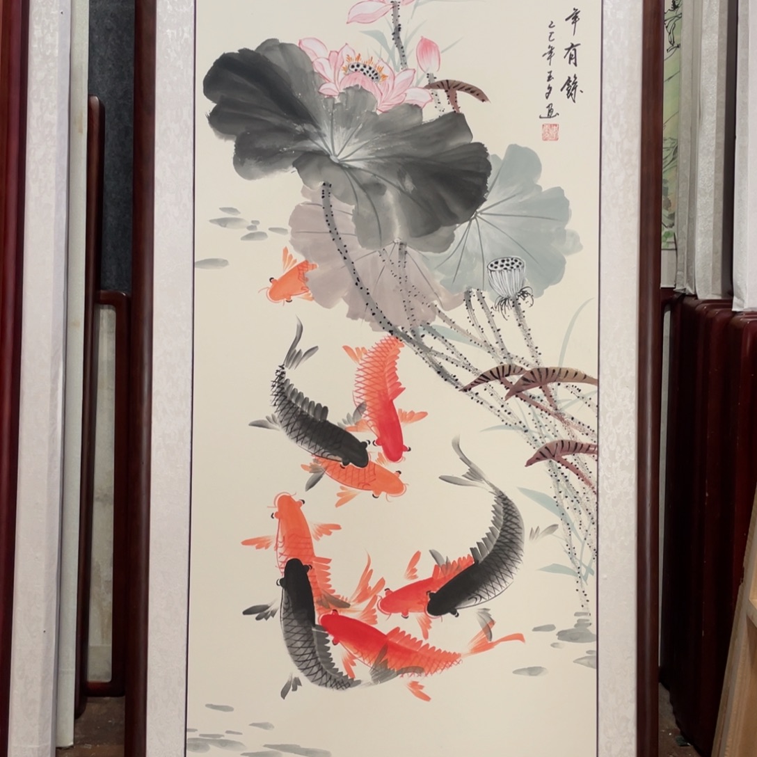 国画带框尺寸63*123厘米