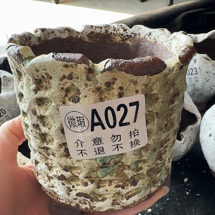 内口9高11粗陶手工