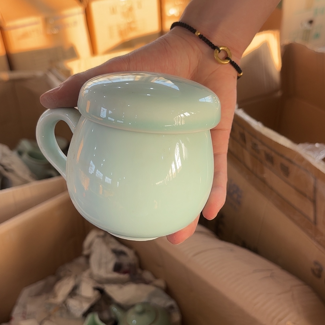龙泉云间青瓷小米茶器