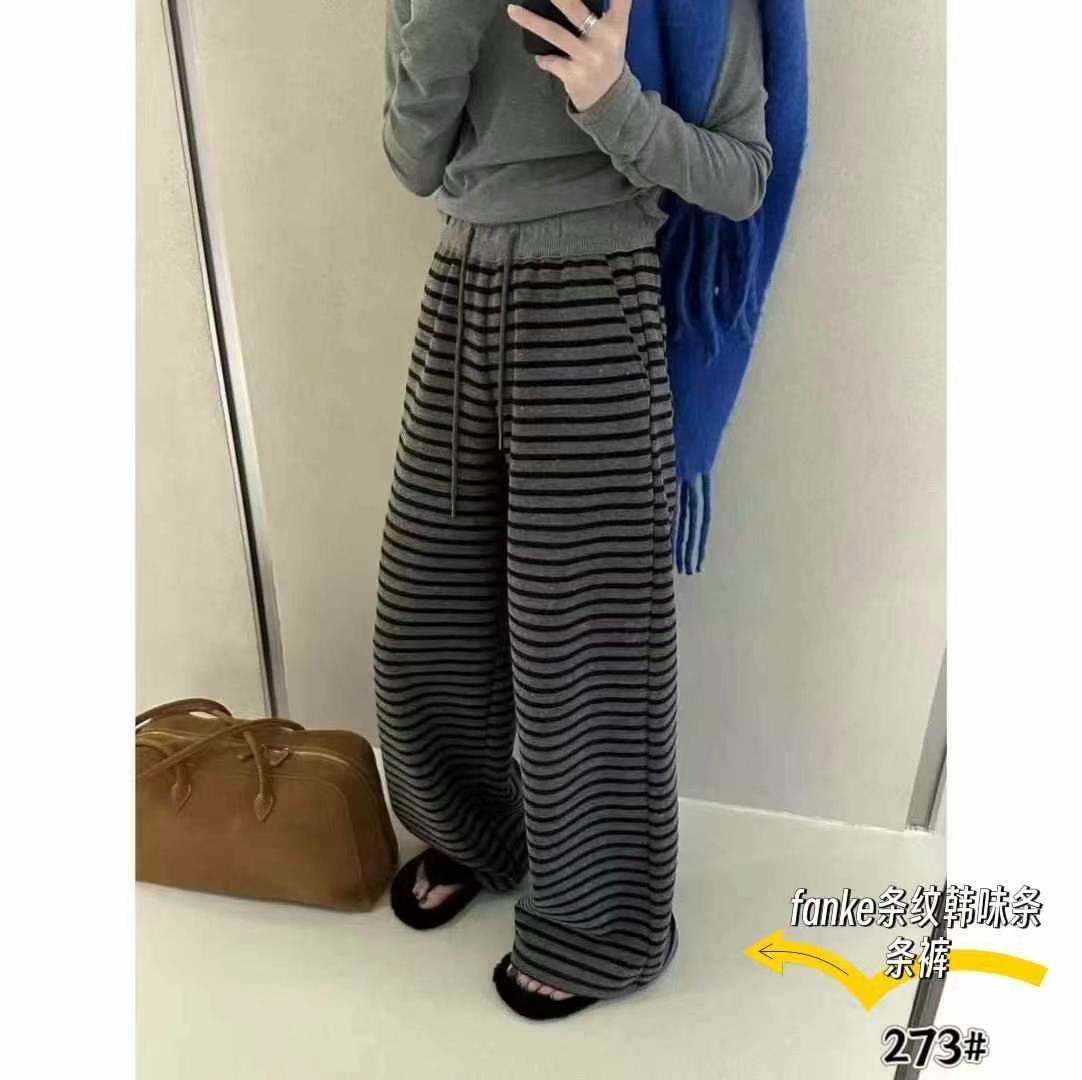 休闲裤条纹裤273欧货
