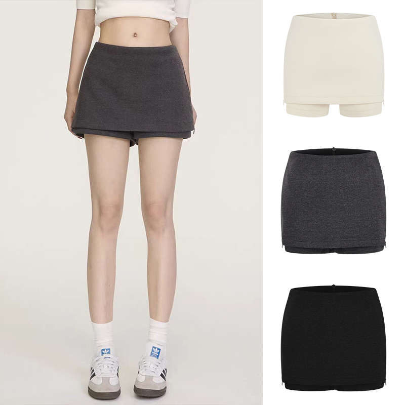 Moses Queen/魔西女王辣妹高腰短裙自带安全裤包臀裙裤显瘦半身裙