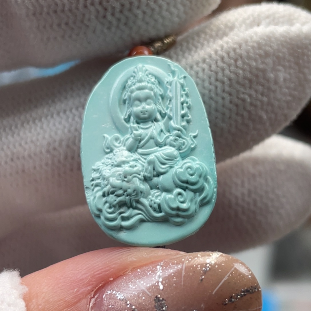 绿松石未镶嵌挂件