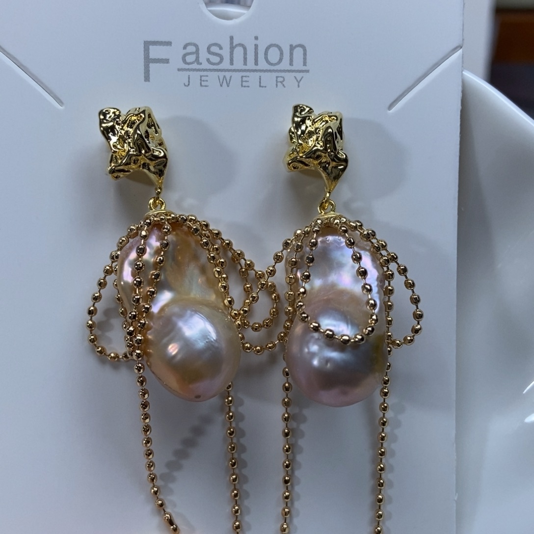 淡水珍珠耳饰合金特价644