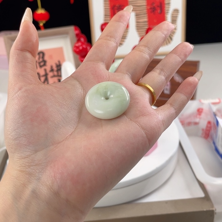 蓝田玉（蛇纹石化大理石玉）手镯未镶嵌美****】