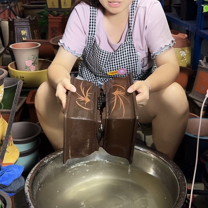 宜兴紫砂花盆26+26粽马槽