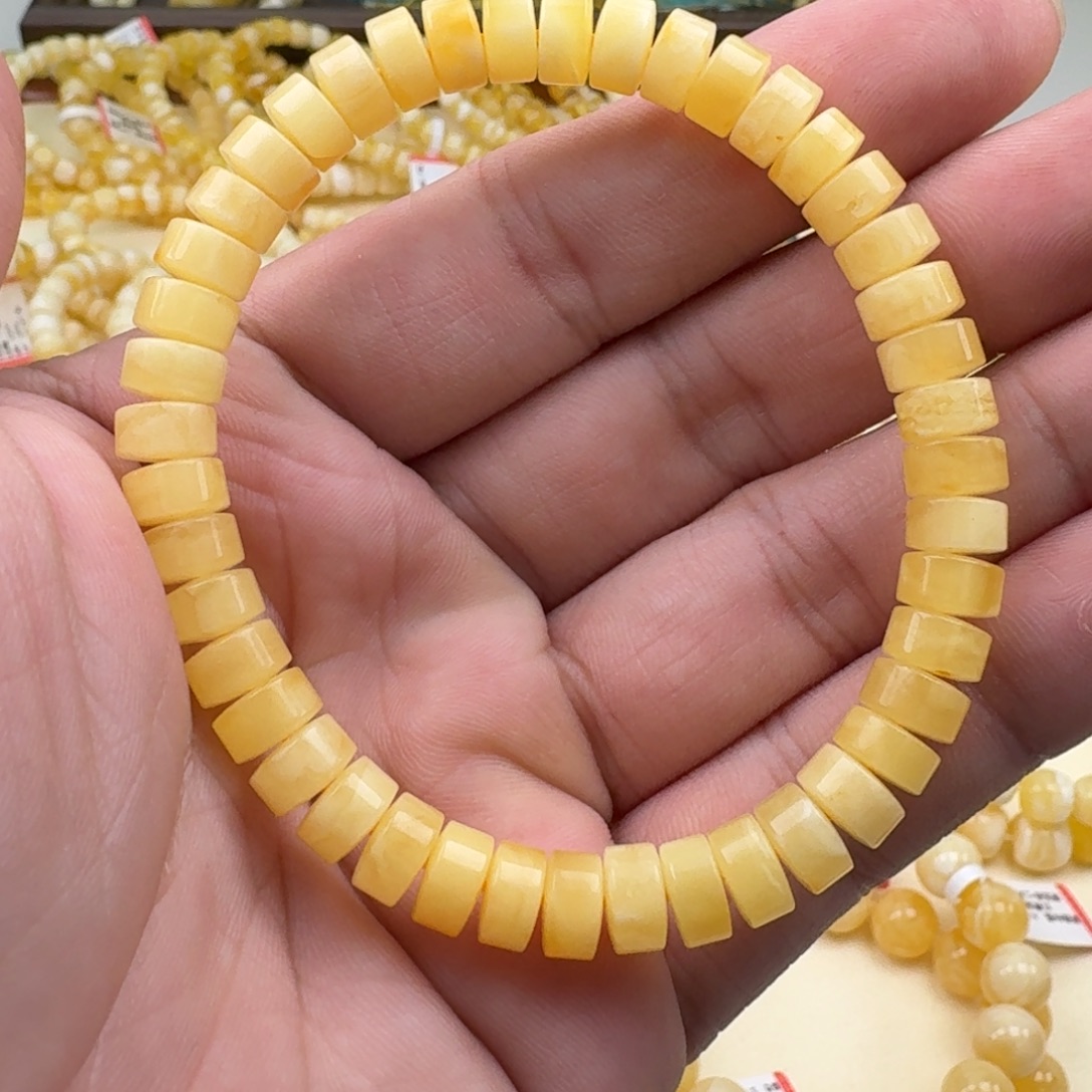 手链琥珀未镶嵌8mm精工药片