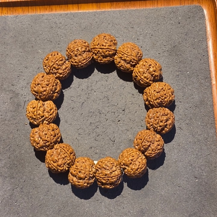 金刚菩提手串凹的梅花双龙纹114