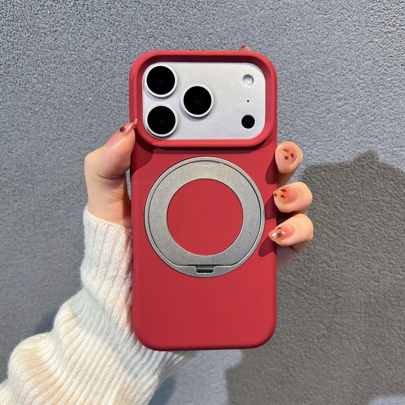 平点真液态硅胶磁吸旋转支架适用苹果手机防摔保护壳iPhone17/16