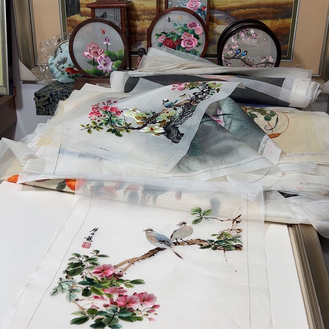 刺绣纯手工刺绣画