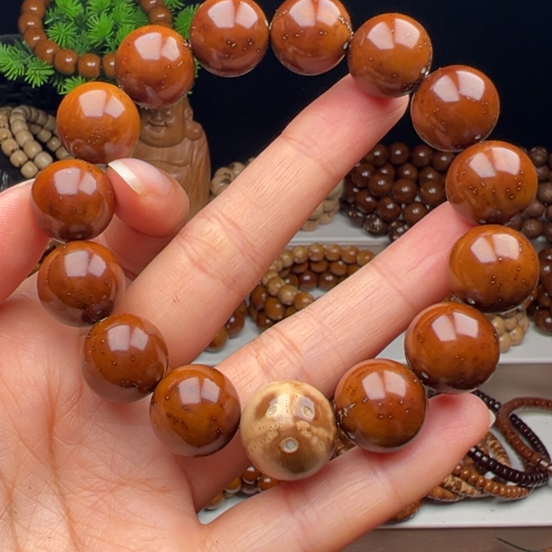 手串紫金鼠卡15半实心光珠 福利款