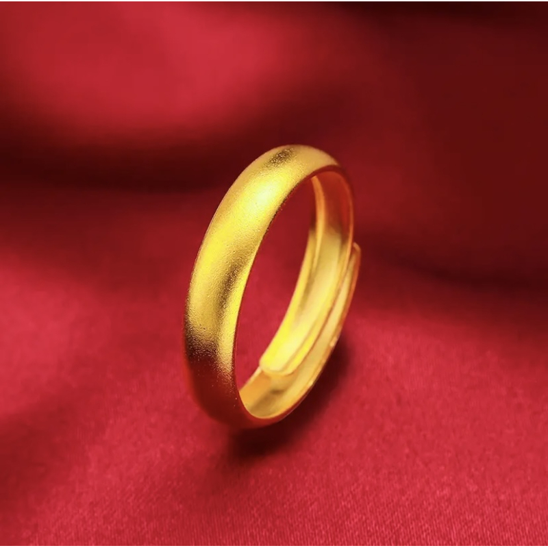 合金戒指 【磨砂小戒指】开口可调节时尚百搭大气素款传承