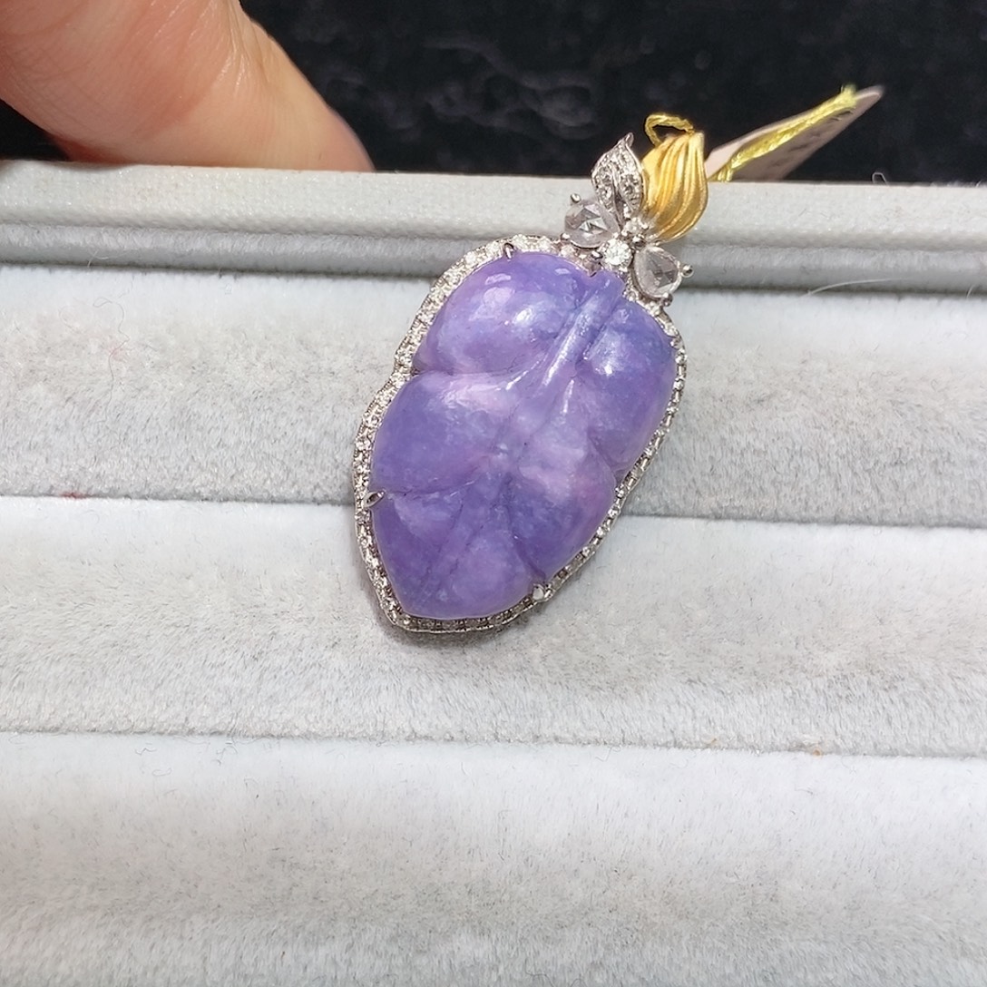 苏纪石（舒俱来）18K金镶嵌吊坠(不含链)