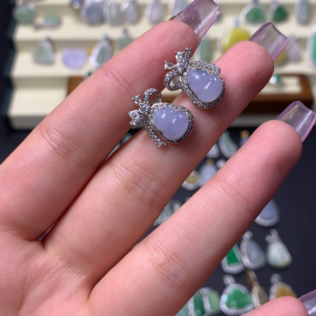 翡翠银S925镶嵌挂件