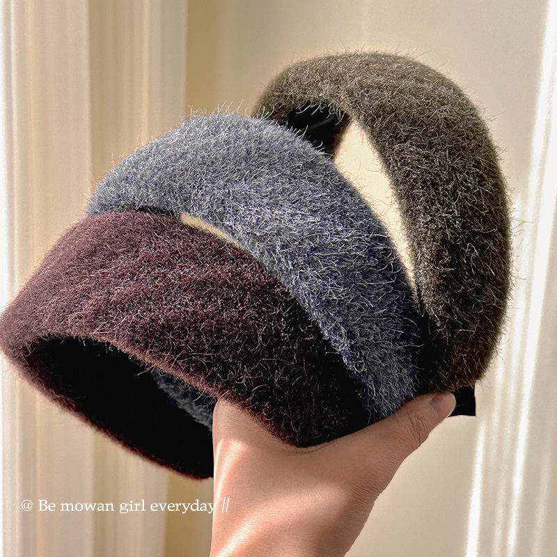 秋冬复古毛呢宽边发箍女2026新款外出百搭发卡高颅顶头箍头饰发饰