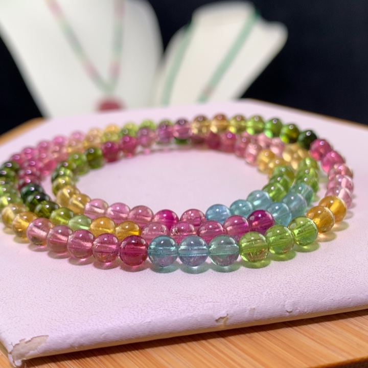 双色碧玺手链未镶嵌