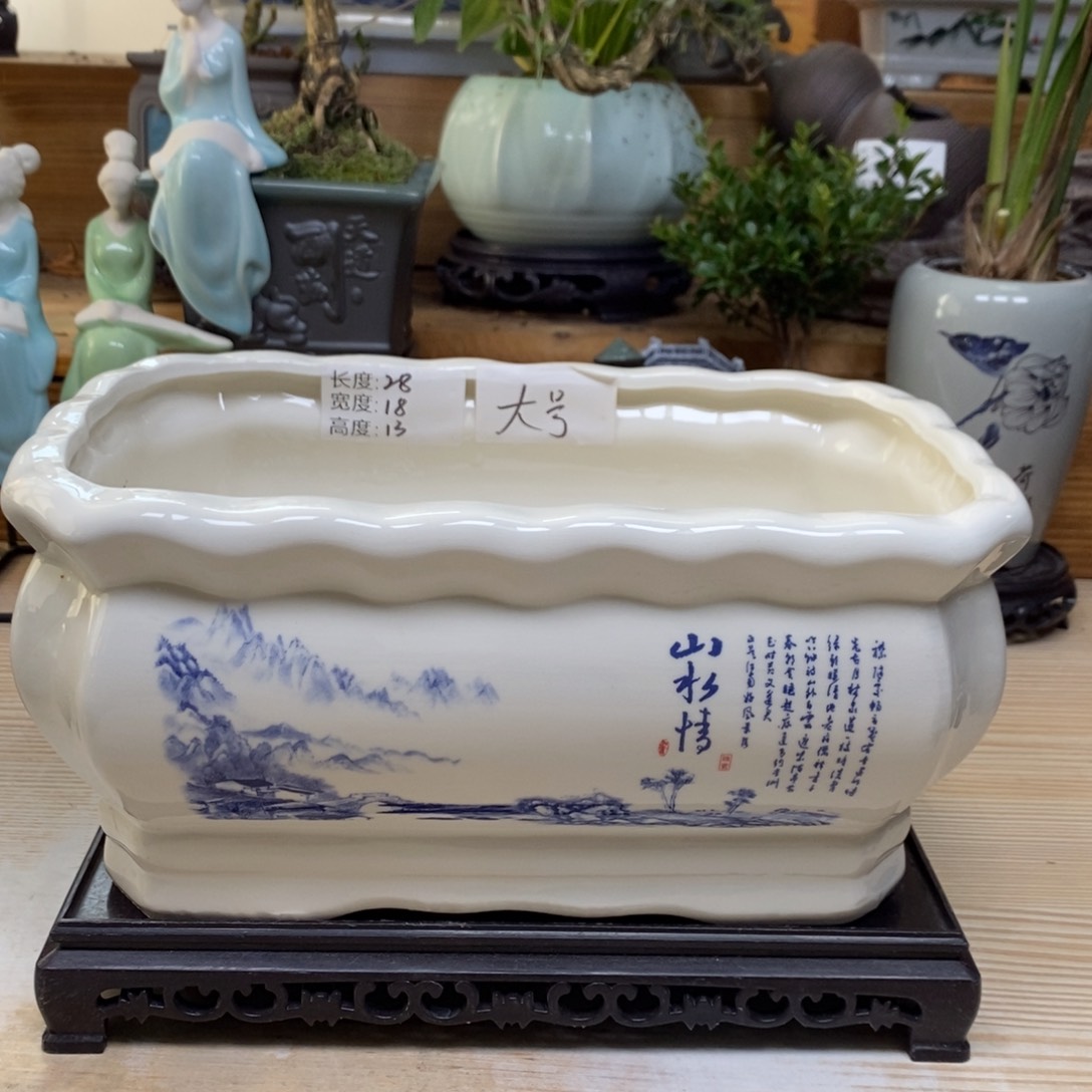 紫砂陶瓷艺术花盆陶瓷