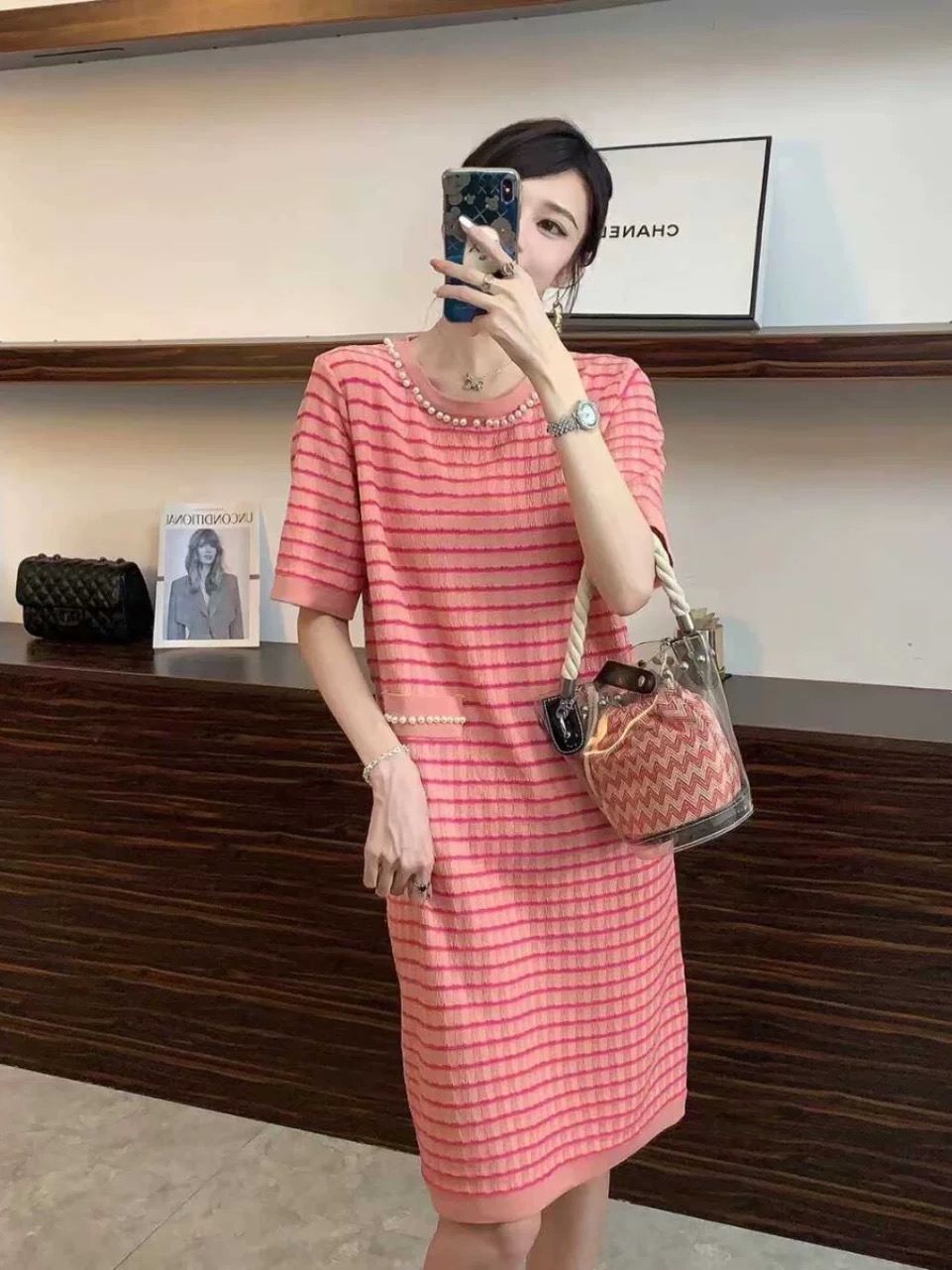 连衣裙一条休闲时尚针织