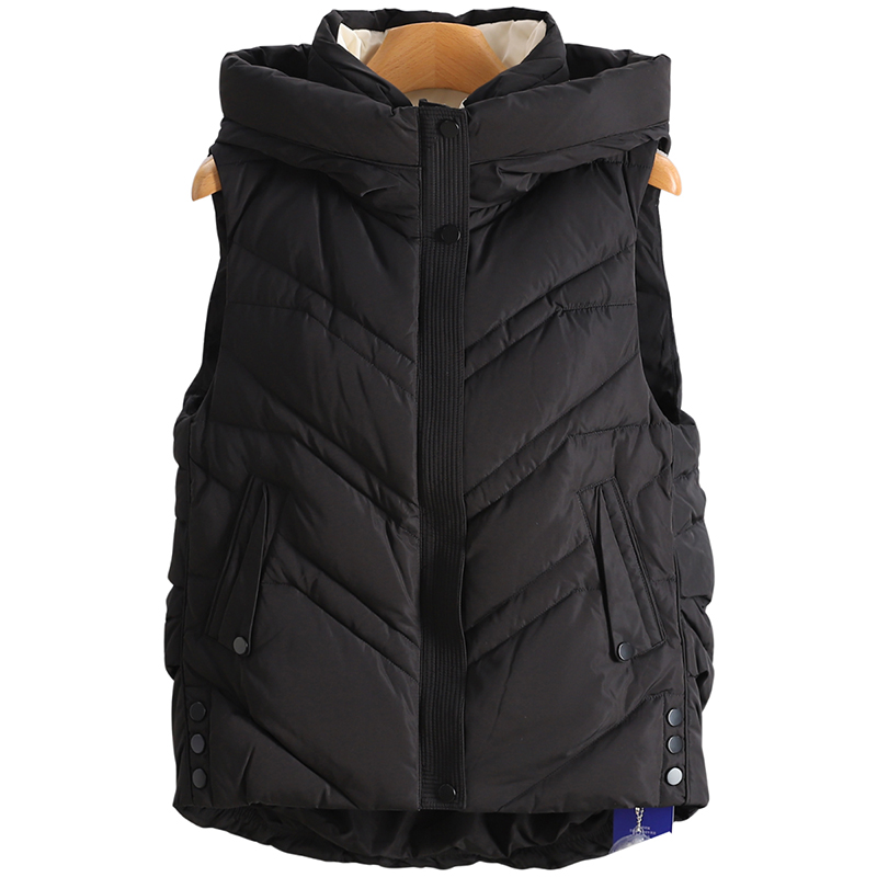 F8400-【娜】不对称纯色保暖百搭马甲#ZNS58H044