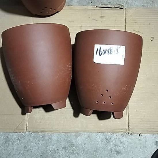 紫砂红泥三角两个