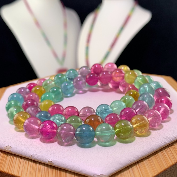 双色碧玺手链未镶嵌