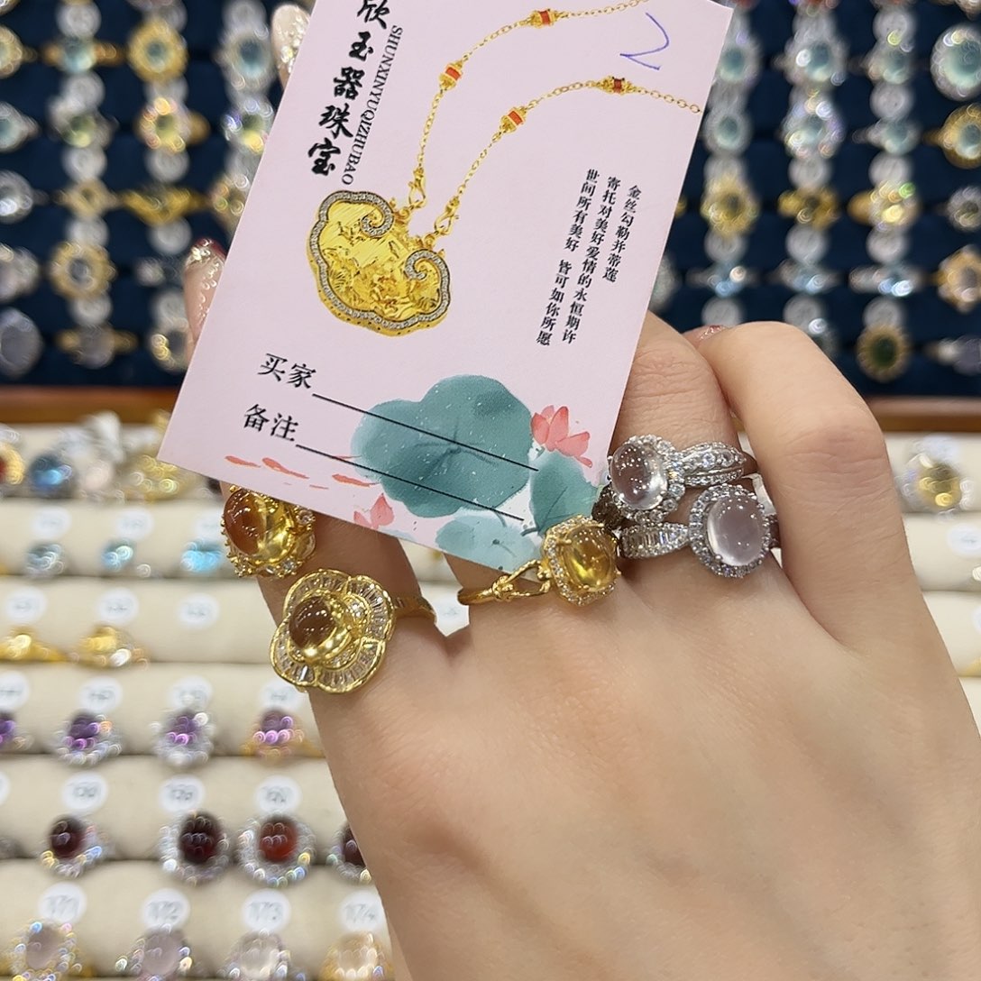 水晶女款银S925镶嵌张***?戒指2