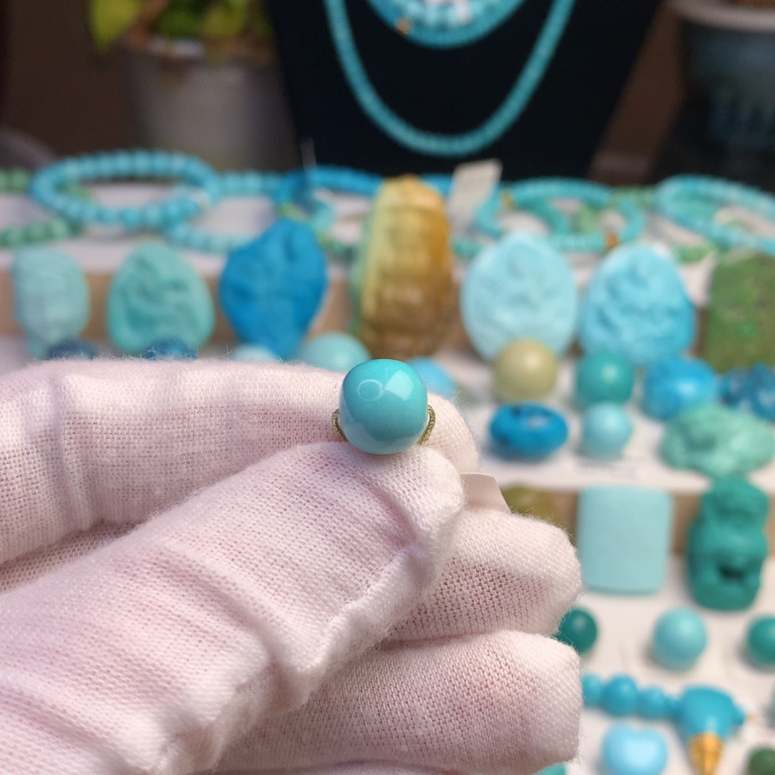 绿松石珠宝奇石未镶嵌寒*