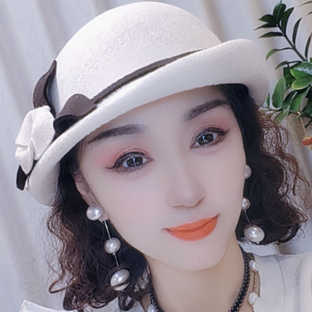 【尚雅美】秋冬羊毛双花法式复古贝蕾帽