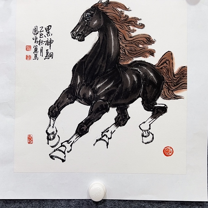 国画知鱼之乐纯手绘