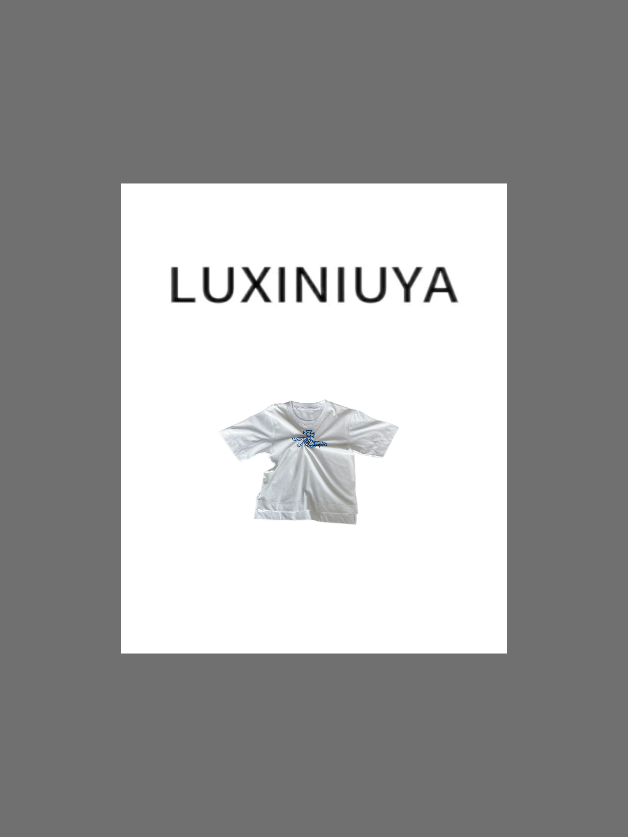 【LUXINIUYA】春夏新品蛇年限定长绒棉土星印花图案T恤CX2846