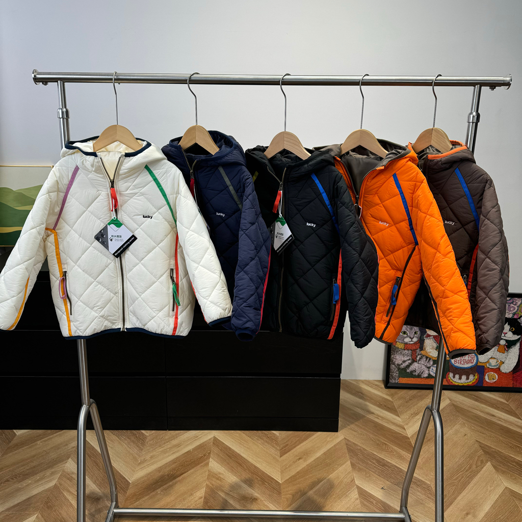 25冬季新款彩条连帽儿童棉服中大男童女童休闲外套2801